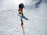 61 Climbing Sherpa Lal Singh Tamang Leading The Last Few Metres To The Lhakpa Ri Summit 